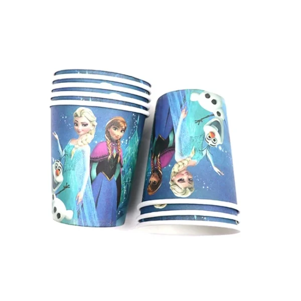 Frozen Anna Elsa Paper Cups – 10 Pieces | Birthday Bash HQ