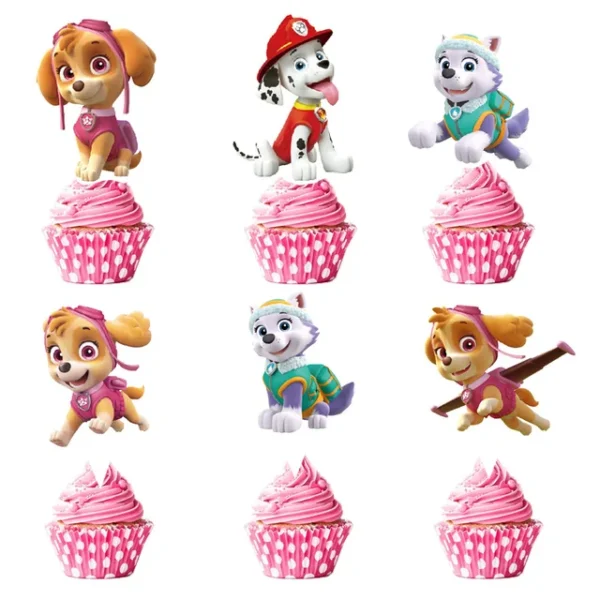 PAW Patrol Skye Birthday Party Cupcake Toppers - 24 Pieces